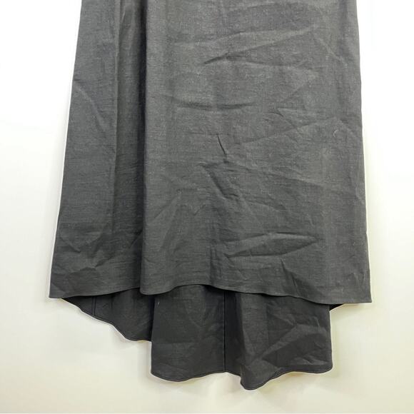 Theory linen blend flap midi dress black - 2 - Picture 5 of 11